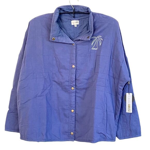 Amuse Society Sea Breeze Quilted Embroidered Chore Barn Coat Jacket Sz XXL NWT - Picture 4 of 15